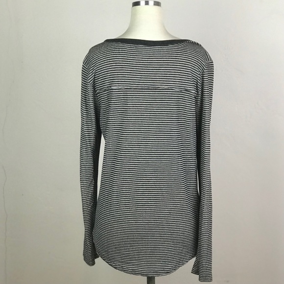 ANTHROPOLOGIE Akemi + Kin Striped Henley Top Large - Picture 4 of 13
